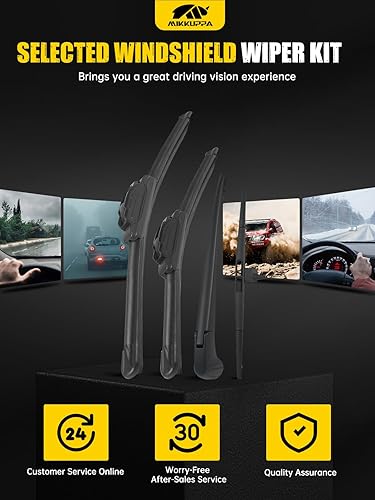 Vista 116 de MIKKUPPA Limpiaparabrisas de 26 pulgadas + 23 pulgadas + 12 pulgadas, repuesto para Mercedes-Benz 2013-2016 GL350 GL450, 2012-2015 ML350 ML550 ML63