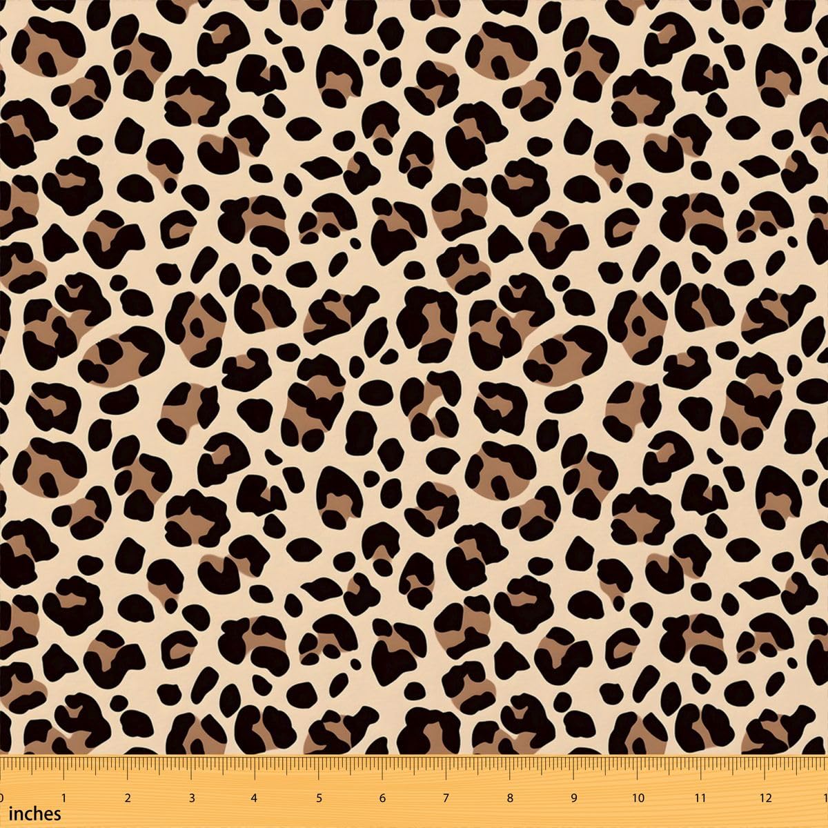 Homewish Tan Luxury Leopard Fabric by The Yard Dzikie Zwierzę Gepard Nadruk Flanelowa Tkanina Safari Cheetah Drukowana Tkanina Tapicerka, Nierozciągliwa Motyw Dzikich Zwierząt Miękkie Tkaniny