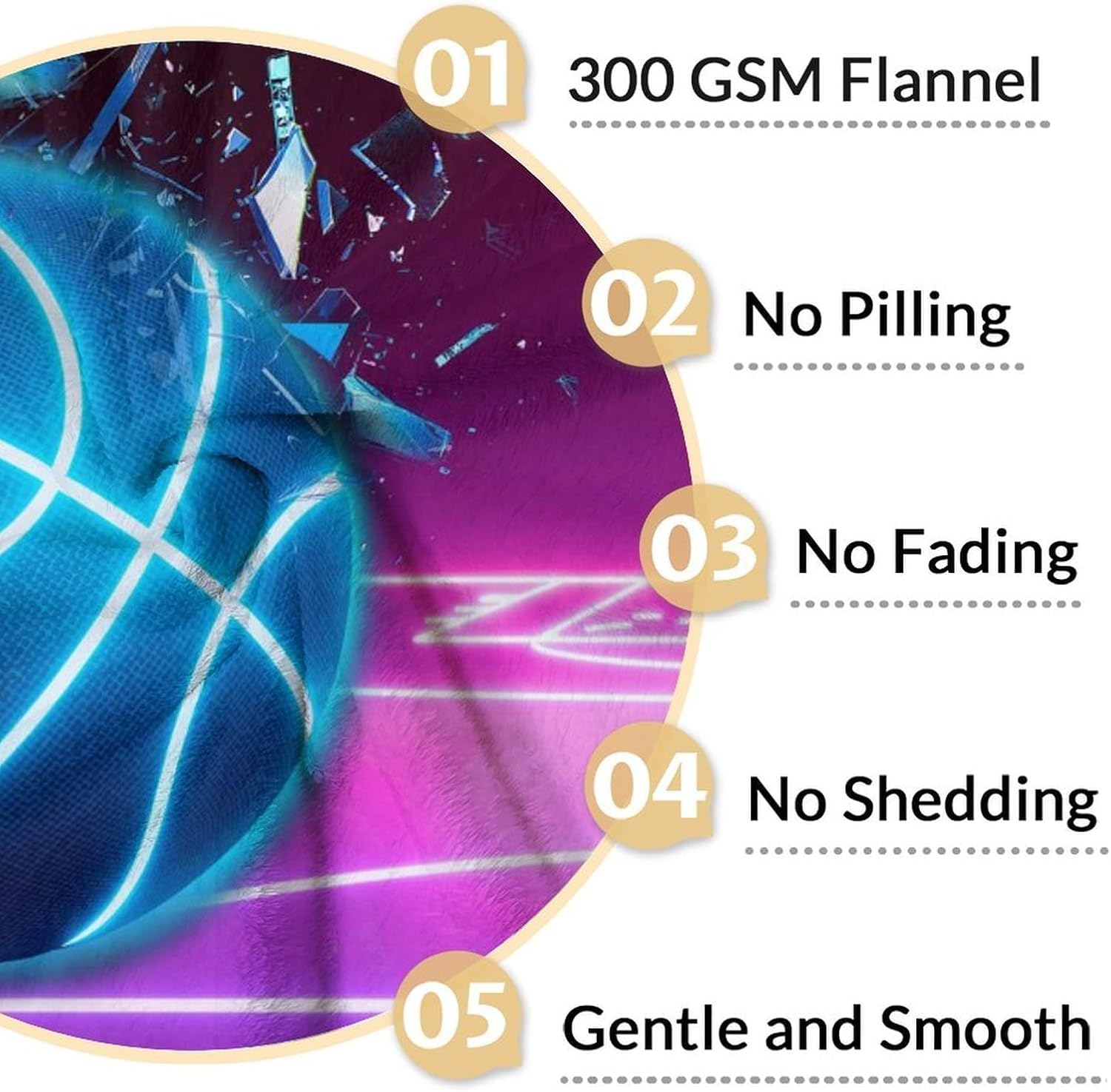 Personalized Basketball Blanket Gift with Name for Boys 8-12 Men, Custom Throw Blanket for Kids Teens Adults Basketball Lovers, 50x60 Inch Cool Fuzzy Throws for Sofa Couch