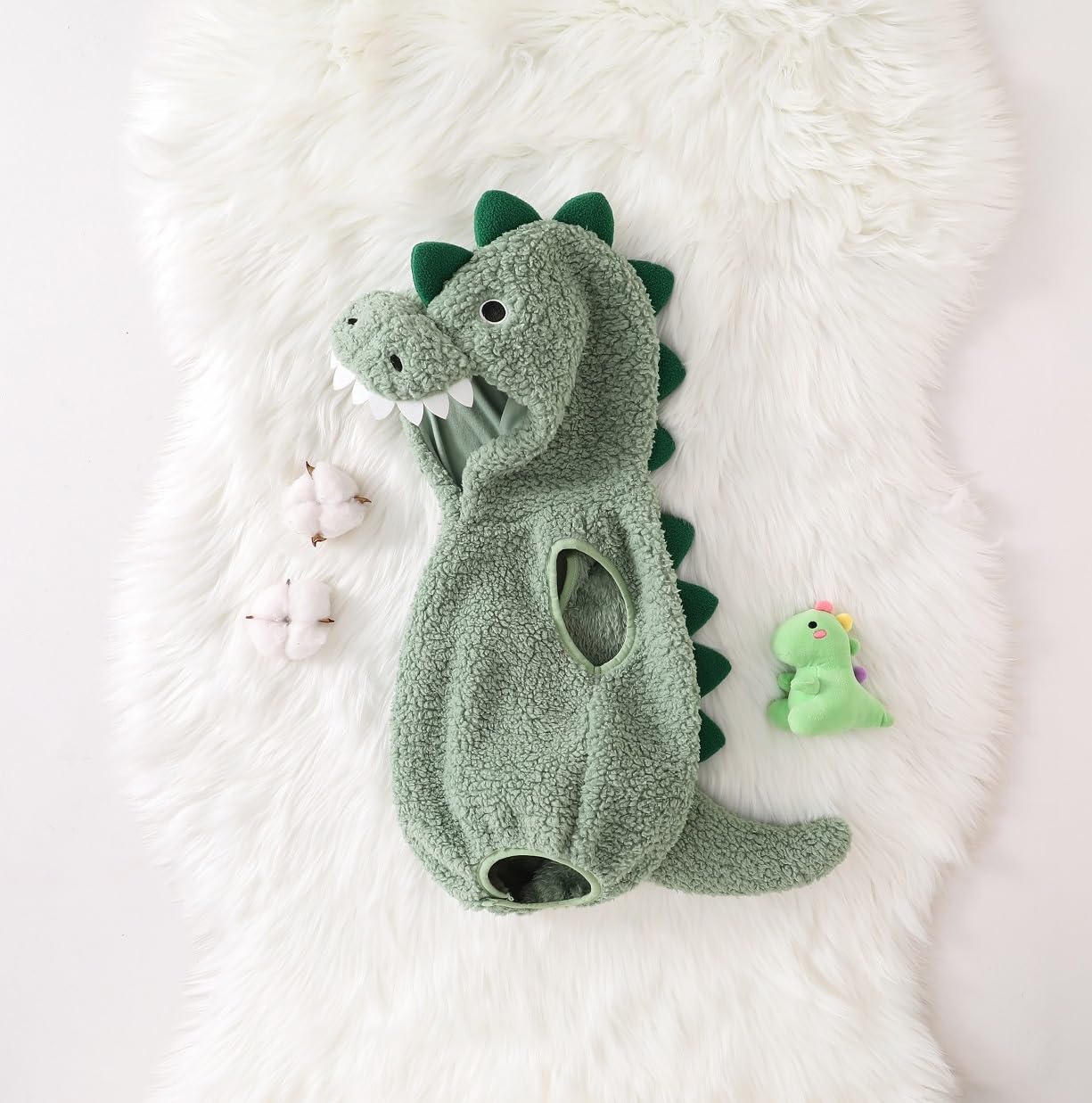 Baby Boy Girl Dinosaur Costume Cute Sleeveless Romper with Hat Newborn Infant Halloween Cosplay Clothes
