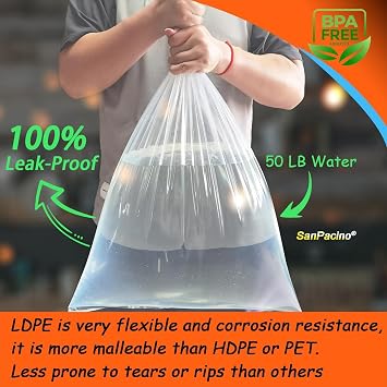 5 Gallon Bucket Liner Bags, Turkey Brine Bag, Food Grade Platisc Bag for Marinading and Brining, BPA Free, Extra Heavy Duty Leak Proof, Great for Food Storage, Pack of 12