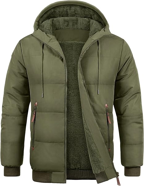 Veste Polaire Homme Hiver - Manteau Chaud Avec Fermeture éclair, Poches Zippées - Idéal Randonnée, Camping