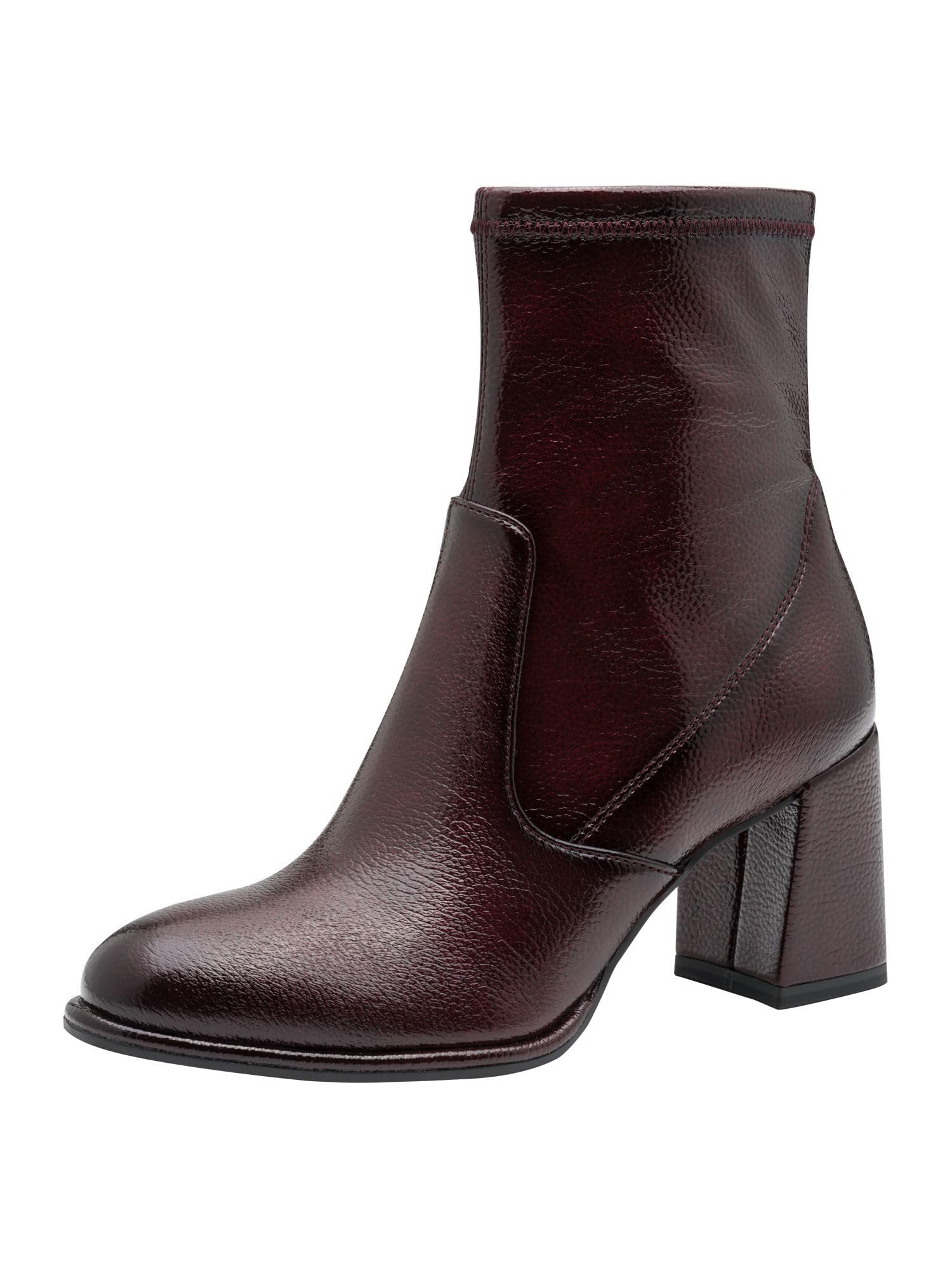 Tamaris Women's 1-25357-41 Ankle Boots, Merlot Patent, 3.5 UK