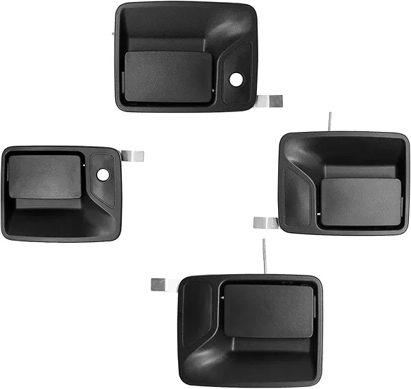 Exterior Door Handle Set, Compatible with 1999-2016 Ford F250 F350 F450 F550 Super Duty | 2000-2005 Ford Excursion & More, Outside Front & Rear Left & Right Side with Key Hole | Replace# 79306 79307