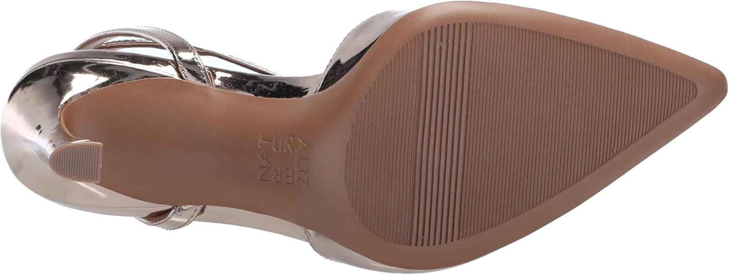 Naturalizer Women's Astrid Pump Pointed Toe T-Strap, Black Leather 11 W - Image 4