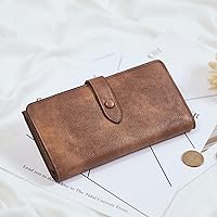 Vista 38 de BOSTANTEN - Cartera de piel auténtica para mujer con bolsillo con cremallera), BL3162011Kcoffee C-Naranja Marrón