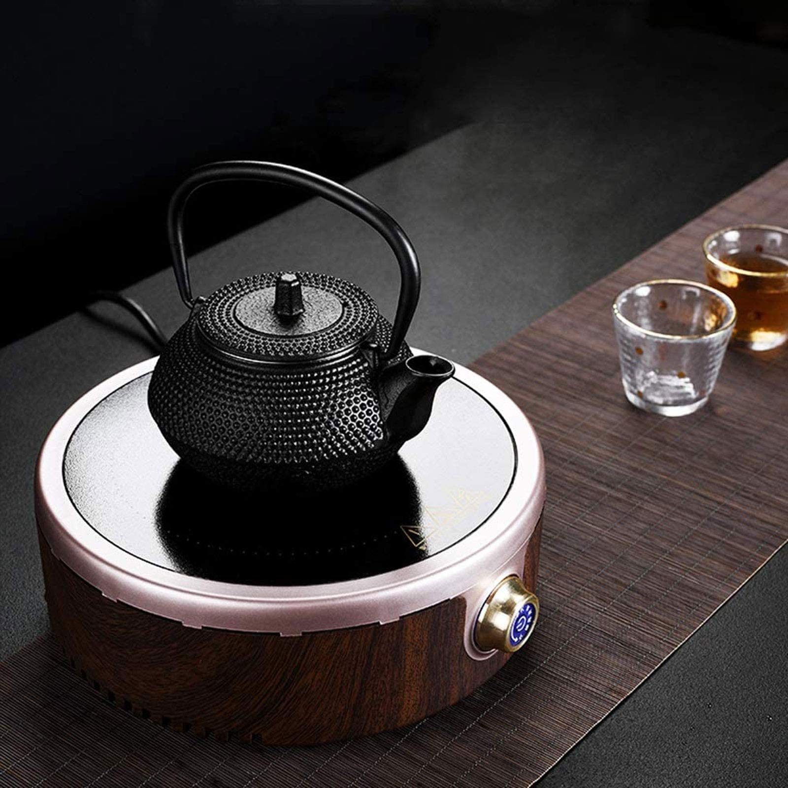 0,3 L Kleiner Japanischer Gusseisen-Teekanne Mit Edelstahlinfuser Für Eine Person, Hobnail-Tetetubin-Kessel Für Tee, Schwarz
