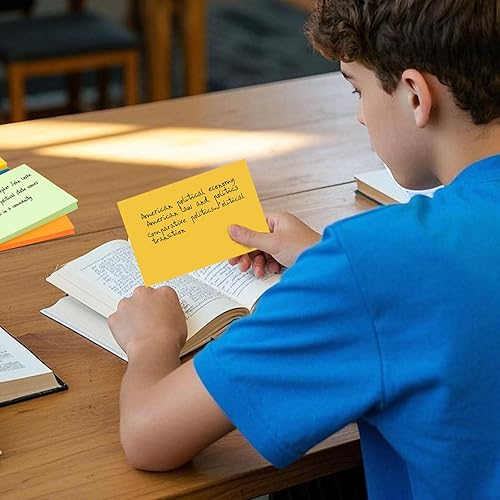 Miniatura 6 de Koogel Tarjetas de índice de 4 x 6, 180 unidades, tarjetas de índice grandes de colores en blanco en ambos lados para el regreso a la escuela,