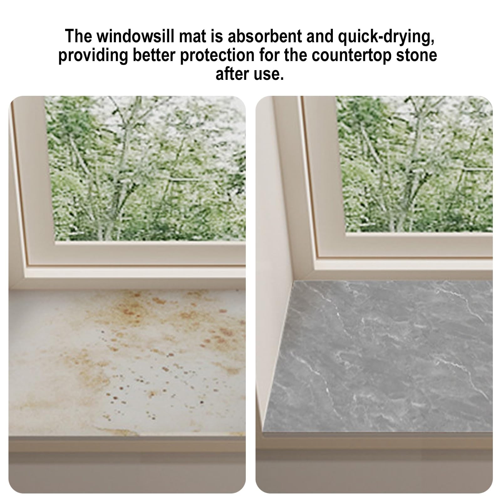 Fensterbank Schutzmatte, Fensterbank Abdeckung Pad, Leicht Zuzuschneiden, Staubdicht, Hitzebeständig, Vierlagiges Design(Black,200x20CM)