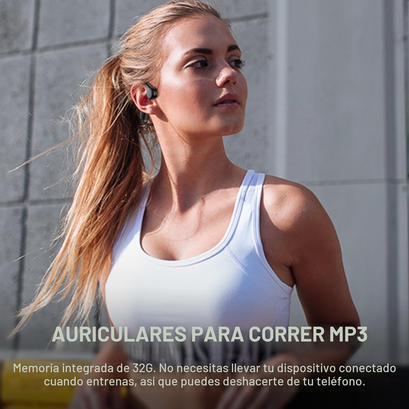 Auriculares conduccion osea, Auriculares de natación Bluetooth 5.3, Equipados con Memoria de 32 GB, IPX8 a Prueba de Agua, Auriculares Abiertos adecuados para Nadar, Correr
