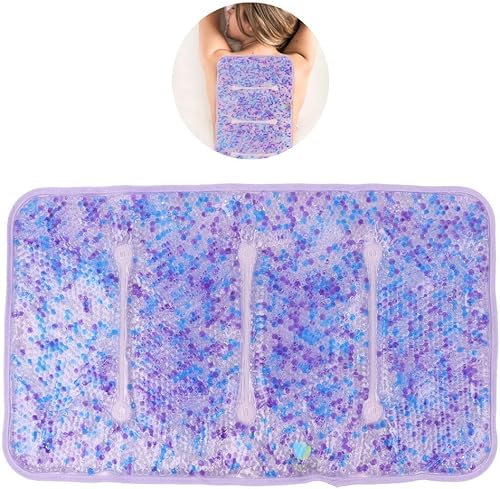 FOMI Care - Paquete de cuentas de gel grandes para bebidas frías y calientes, 20 x 12 pulgadas, terapia de hielo para aliviar el dolor de espalda,