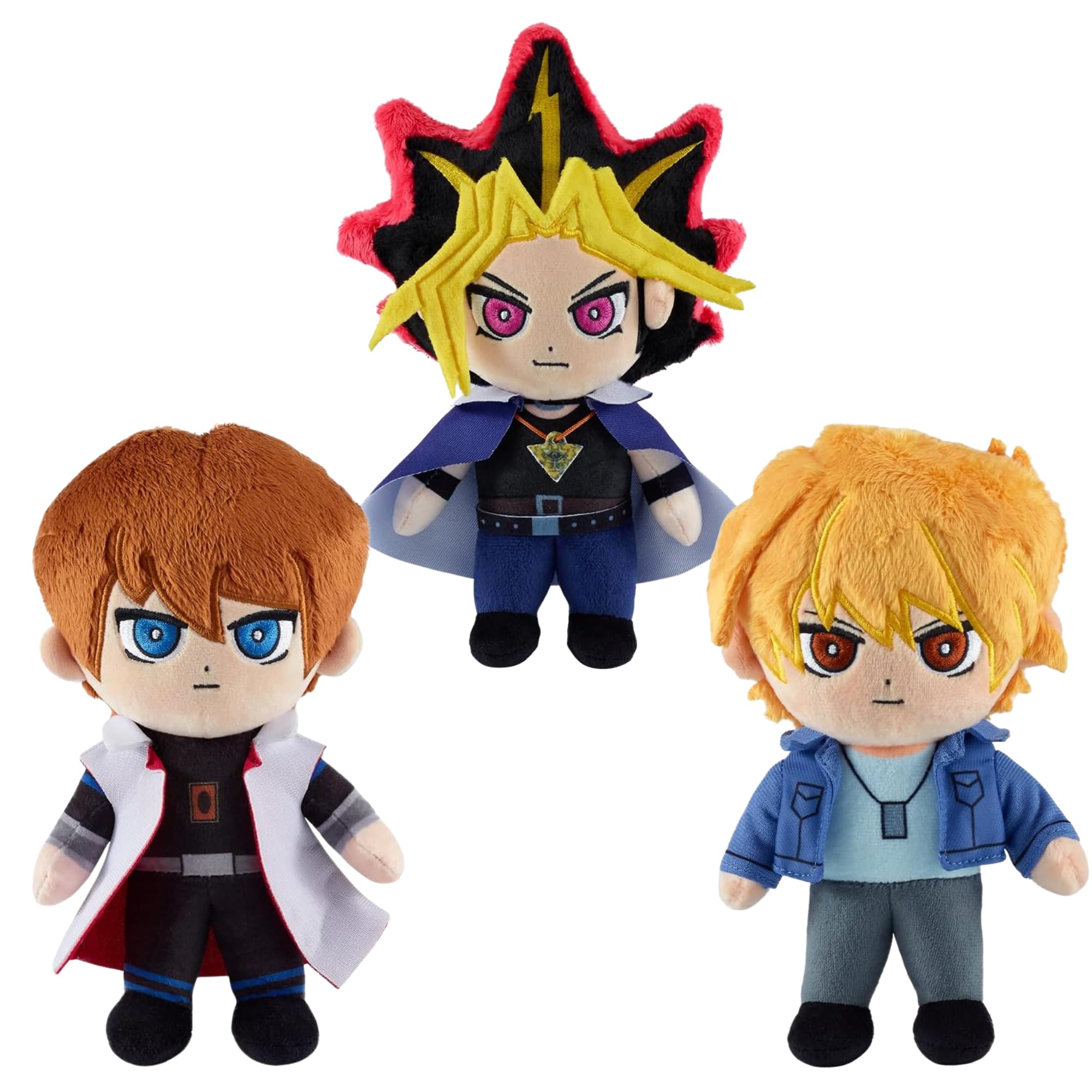 PhatMojo Yu-Gi-Oh! 8" 20cm Super Soft Gift Quality Embrodiered Collectible Plush - (Set of All 3 Characters)