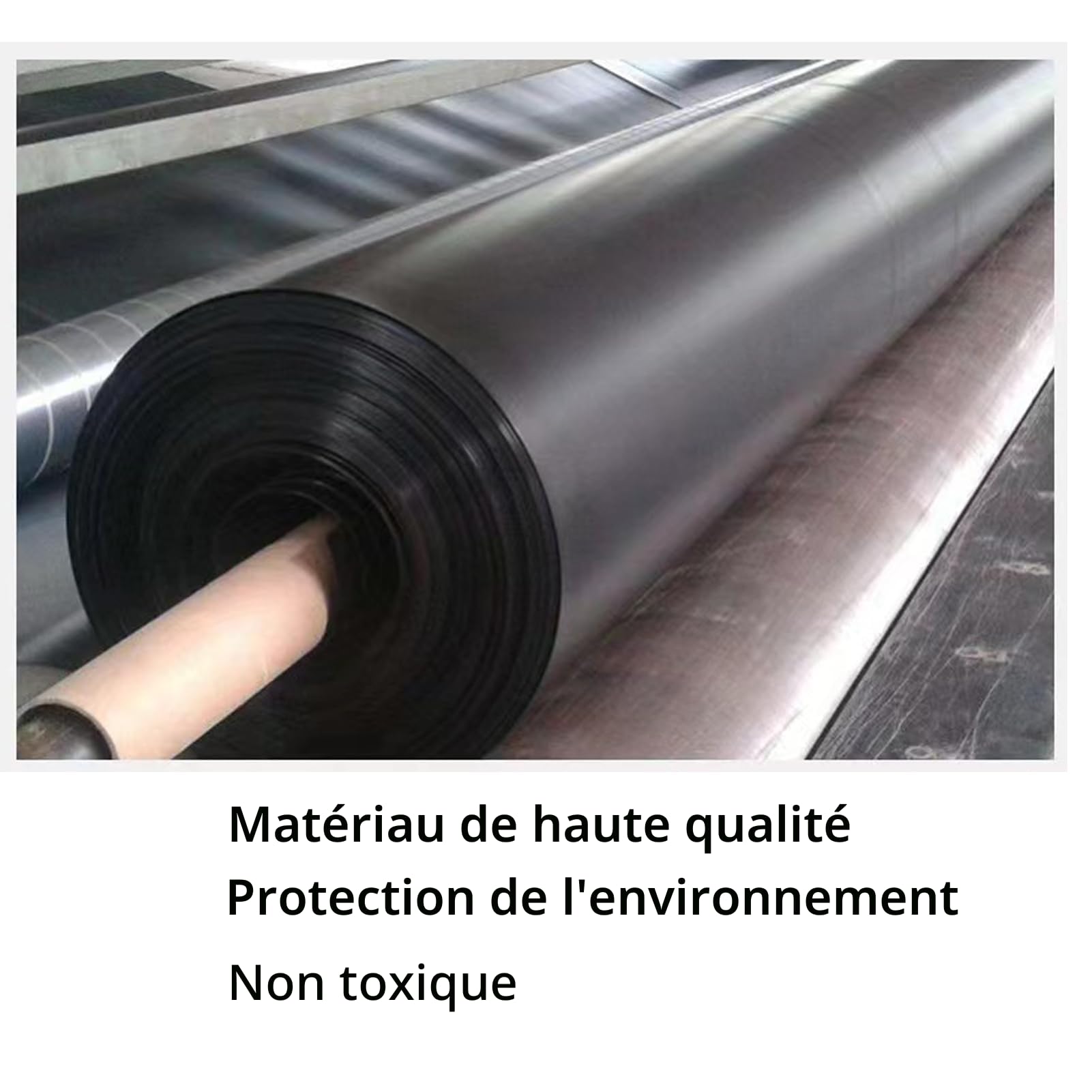 Film de serre 3 m x 4 m Noir en polyéthylène 1300 g d'épaisseur Plastique pour serre Protection anti-poussière Résistant à la déchirure Film de jardin en polyéthylène pour jardinage Serre Tunnel