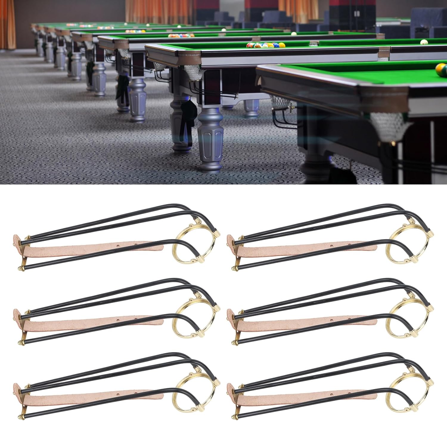 6 pcs Billiards Table Pocket Rail Billiard Table Slide Track Snooker Billiard Table Accessories