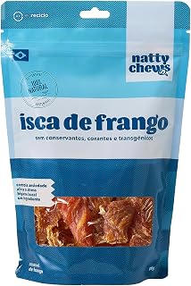 Petisco Isca de Frango Natty Chews Sassami de Frango Para Cães e Gatos - 80g