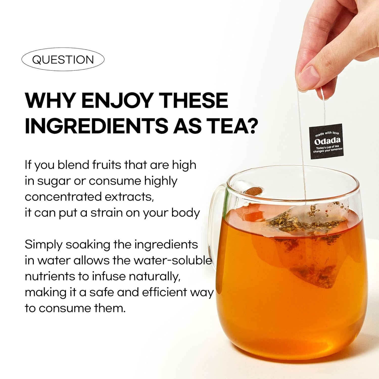 Odada Heart Warm Tea - Cozy Seasonal Wellness Blend with Korean Pear & Bellflower Root, Natural Throat Comfort & Inner Warmth, Caffeine-Free, 24 Bags - Image 8