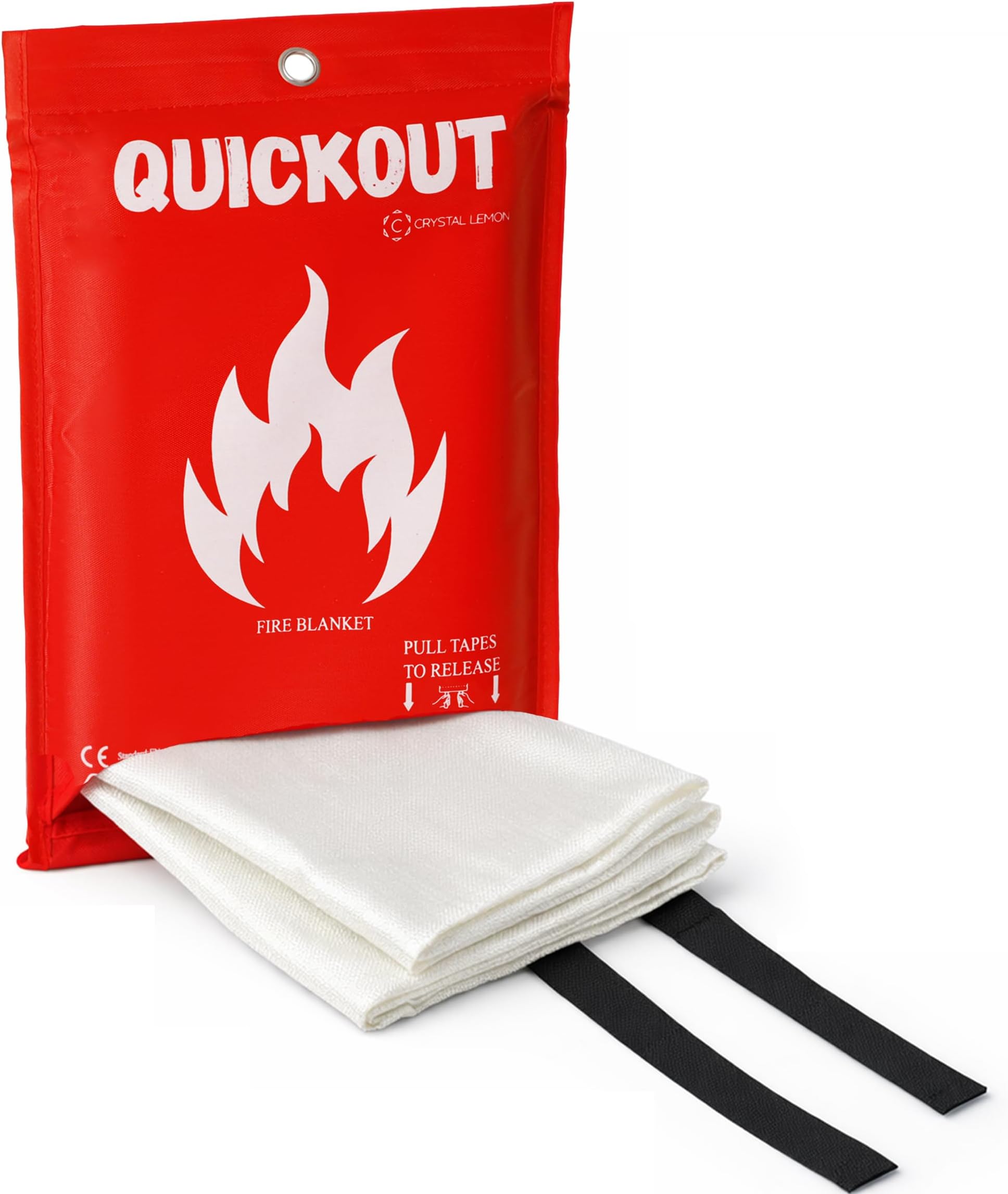 Fire Blanket Survival Cover for Kitchen – Home Safety Heat Protection for Small Cooking Accidents and Fire Suppression