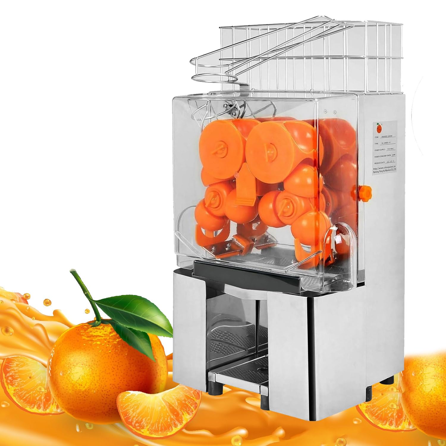 Exprimidor Cítricos Eléctrico Comercial Zumo,Exprimidor Automático Naranjas,Maquina Exprimidora Zumo Eléctrica Profesional,para Naranja,Pomelo,Restaurante,Cafetería,Frutería