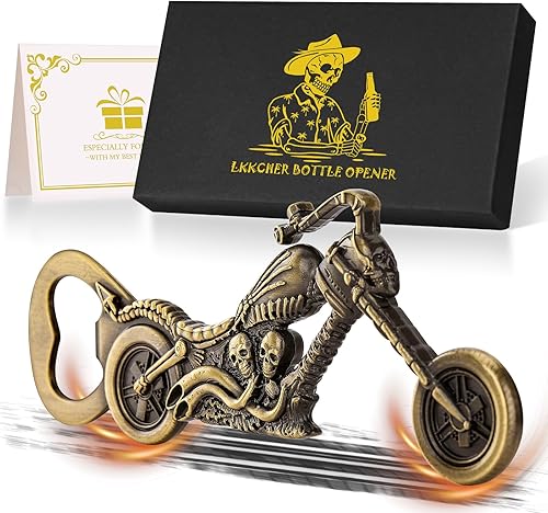 LKKCHER Regalos de cerveza de motocicleta para hombres, abridor de botellas de motocicleta, regalos de calavera, regalos de moto para hombres, papá, disponible en Yaxa Venezuela