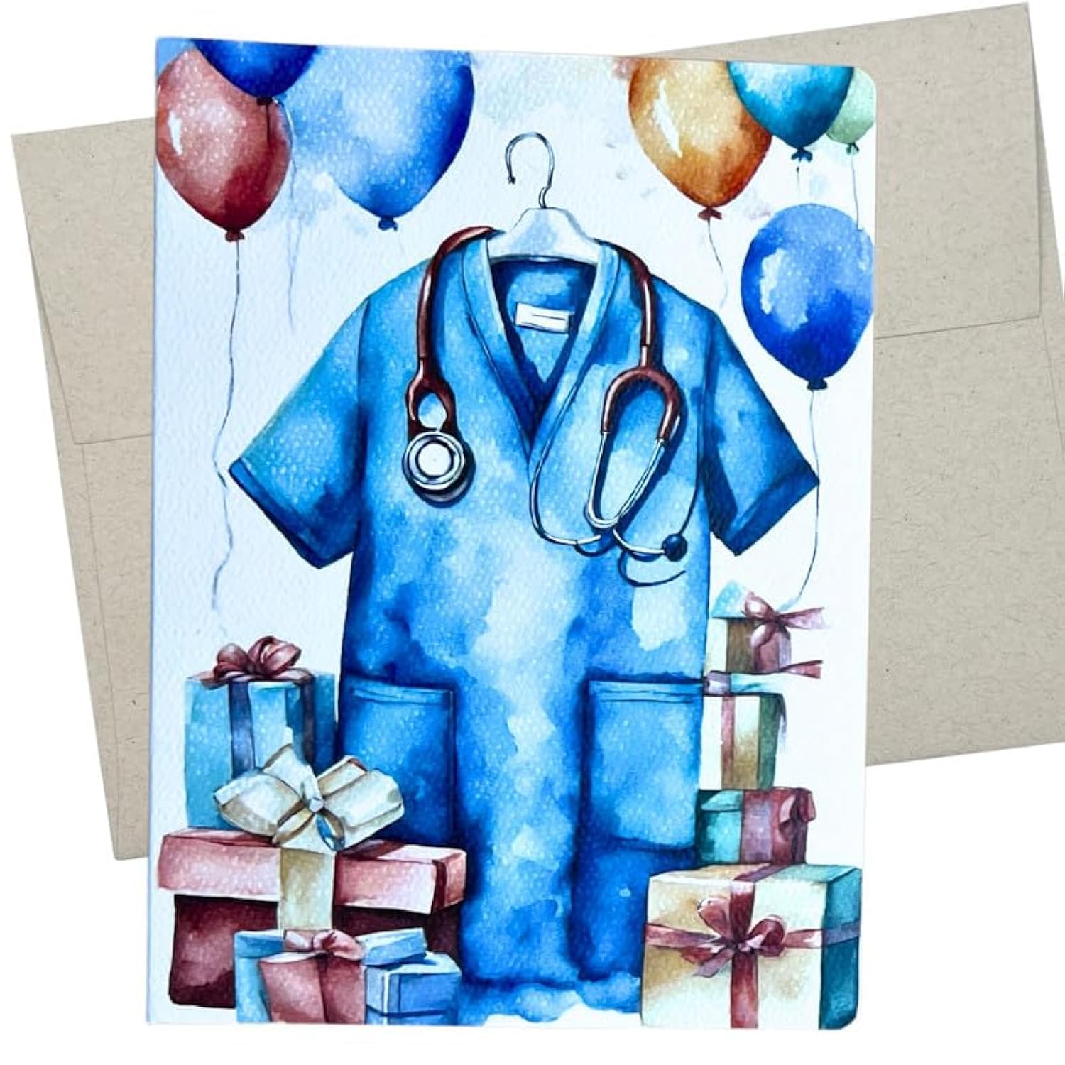 Whitman and Daughter Doctor Appreciation Card, Nurse Graduation Cards (Blank Inside, 5X7 Inch) medical school graduation card phd, thank you note,