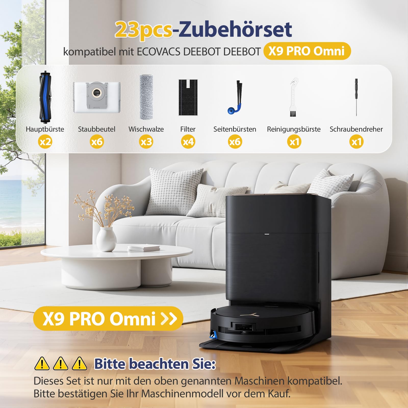 Zestaw akcesoriów do robota odkurzającego Ecovacs Deebot X9 PRO Omni