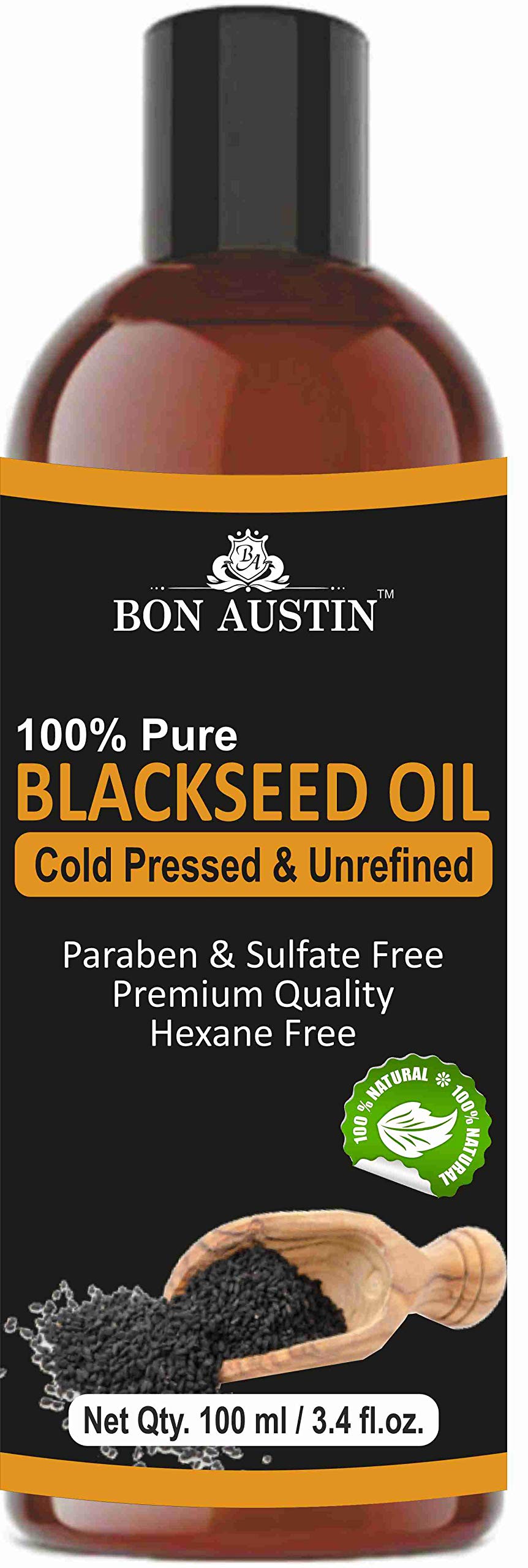 Premium Black Seed Oil | Kalonji Oil Cold Pressed For Hair, Skin - 100% Pure & Organic (100 ml)-image-38