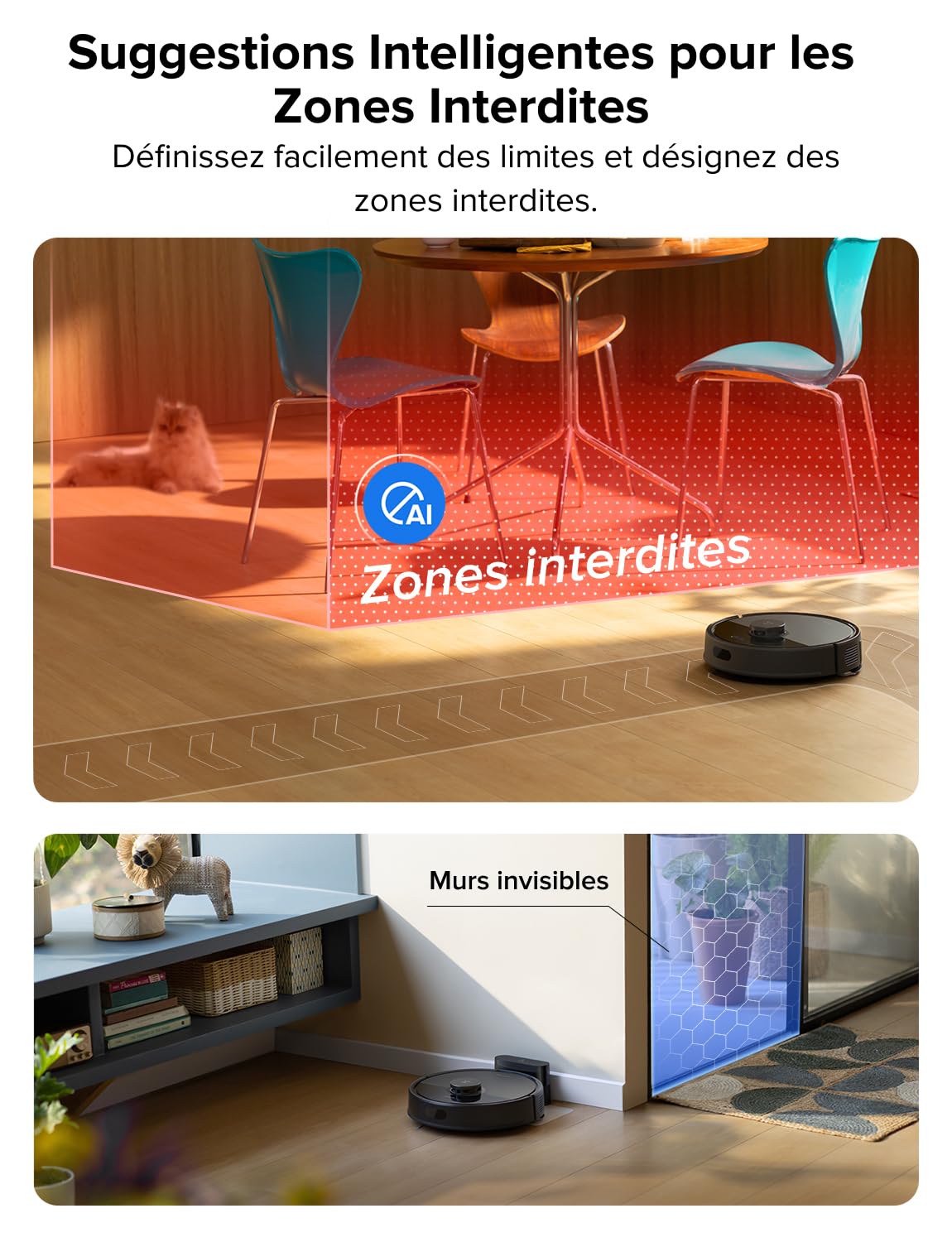 roborock Q7 L5 Aspirateur Robot, 8000 Pa Aspiration HyperForce, Double Anti-emmêlement, Navigation LiDAR Précise, Zone Interdite Intelligente, Cartographie Multi-Niveaux, Recharge Auto, APP/Alexa
