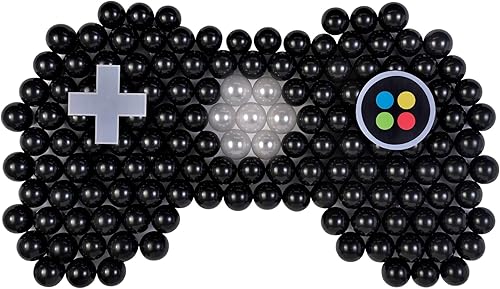 Kit de telón de fondo de globo esculpido de látex negro, 5 pies de alto (160 unidades), ideal para juegos épicos y decoraciones de fiestas