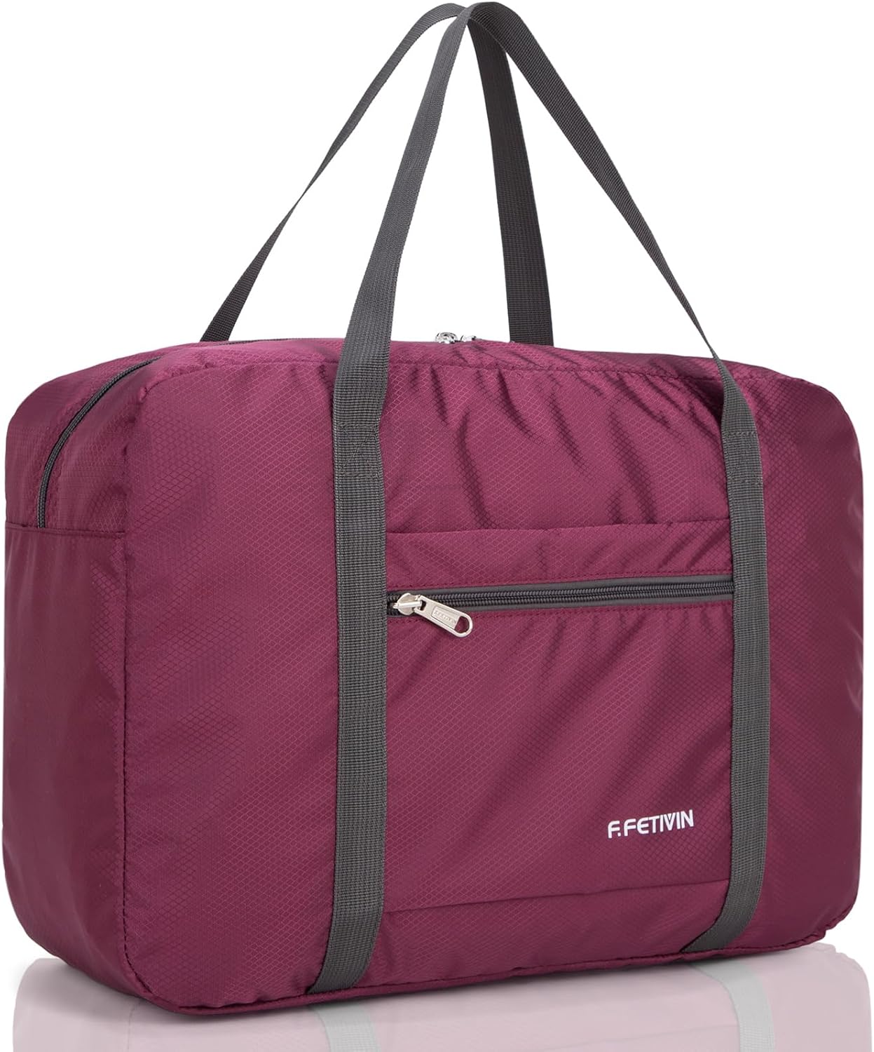 F.FETIVIN Personal item travel bag 17.7x12.6x6.3 for Spirit Airlines Lightweight carry on duffle bag for Gym,Sports,Vacation(Hot Pink)