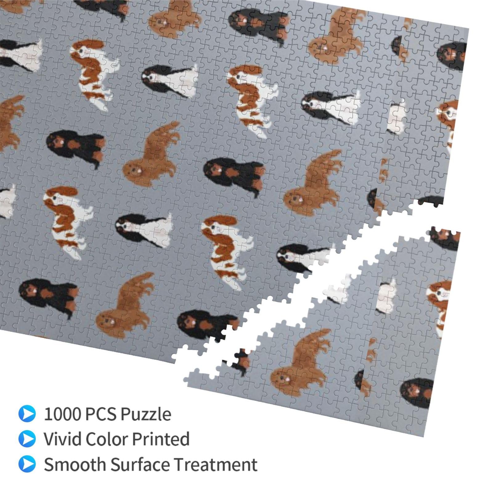 Cavalier King Charles Spaniel, gioco di puzzle per adulti da 1000 pezzi, puzzle impegnativi, puzzle a incastro
