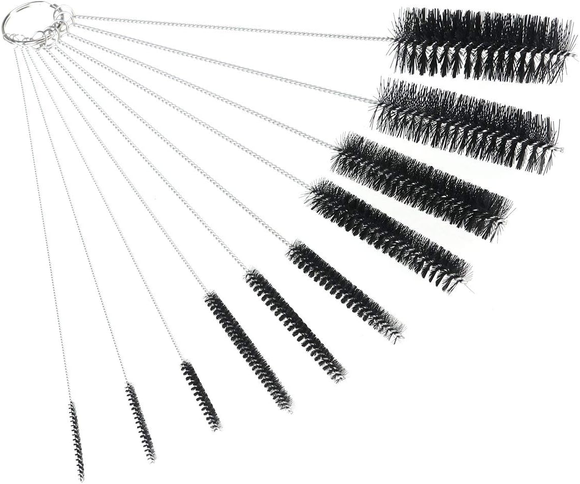 ABEST 10PCS Bottle Cleaning Brushes, Brush for Tube,Narrow Neck Bottles, Pipe Cleaner ,Nylon