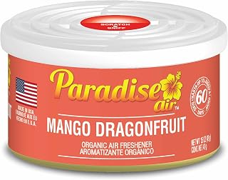 1 Paradise Organic Air Freshener Mango Dragonfruit Scent Fiber Can Home Aroma