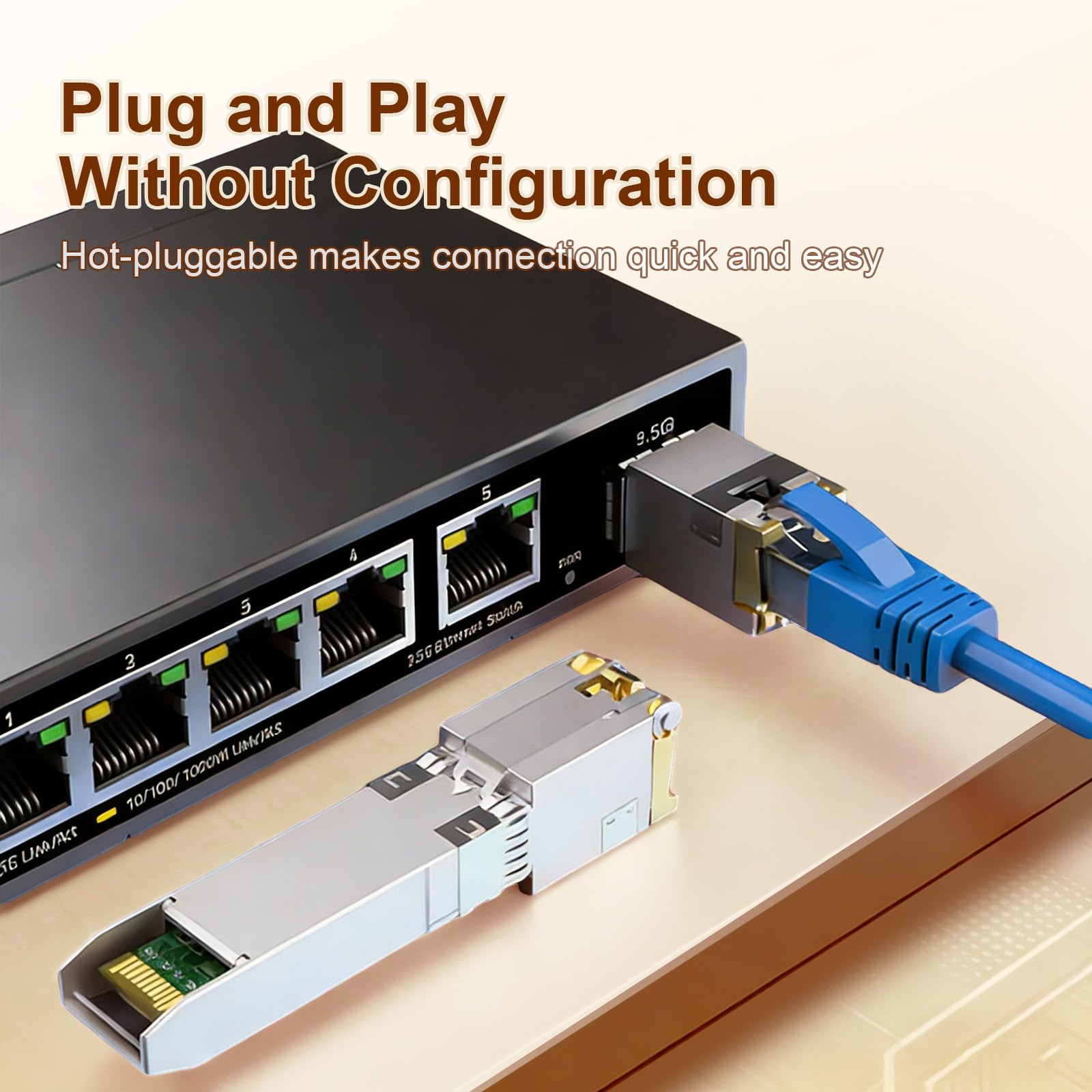 Amazon.co.jp: 6COM 4パック 1.25G/2.5G/5G/10GBase-T SFP+