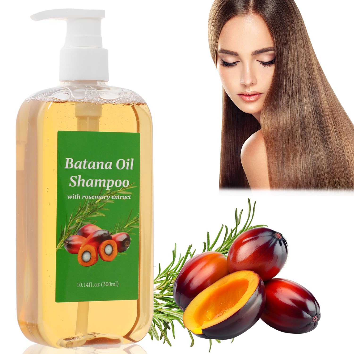 VOKSODHCK Batana Oil & Rosemary Shampoo, Shampoo De Batana, Batana Shampoo with Rosemary Extract, Nourishing & Regenerating Hair- Soft and Fluffy for