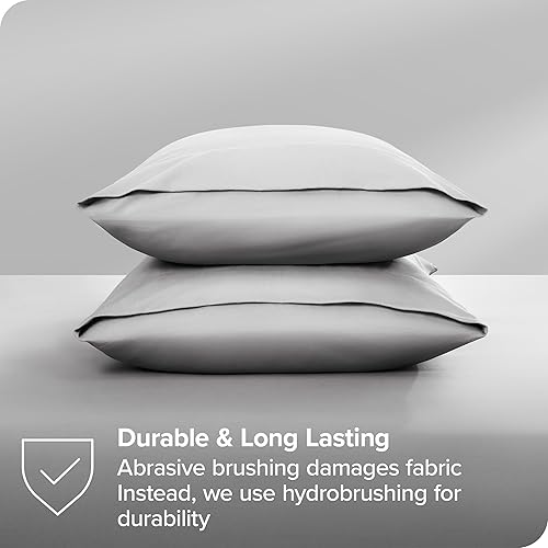 Miniatura 5 de Bare Home Juego de sábana bajera y fundas de almohada, microfibra ultrasuave de 1800 hilos, lujosa, doble cepillado, bolsillos profundos, ajuste