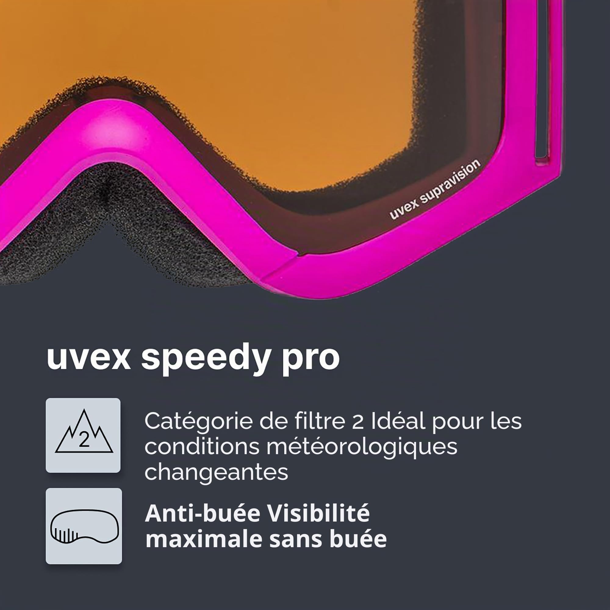 Uvex Masque de Ski pour Enfant Speedy Pro Taille Unique Rose
