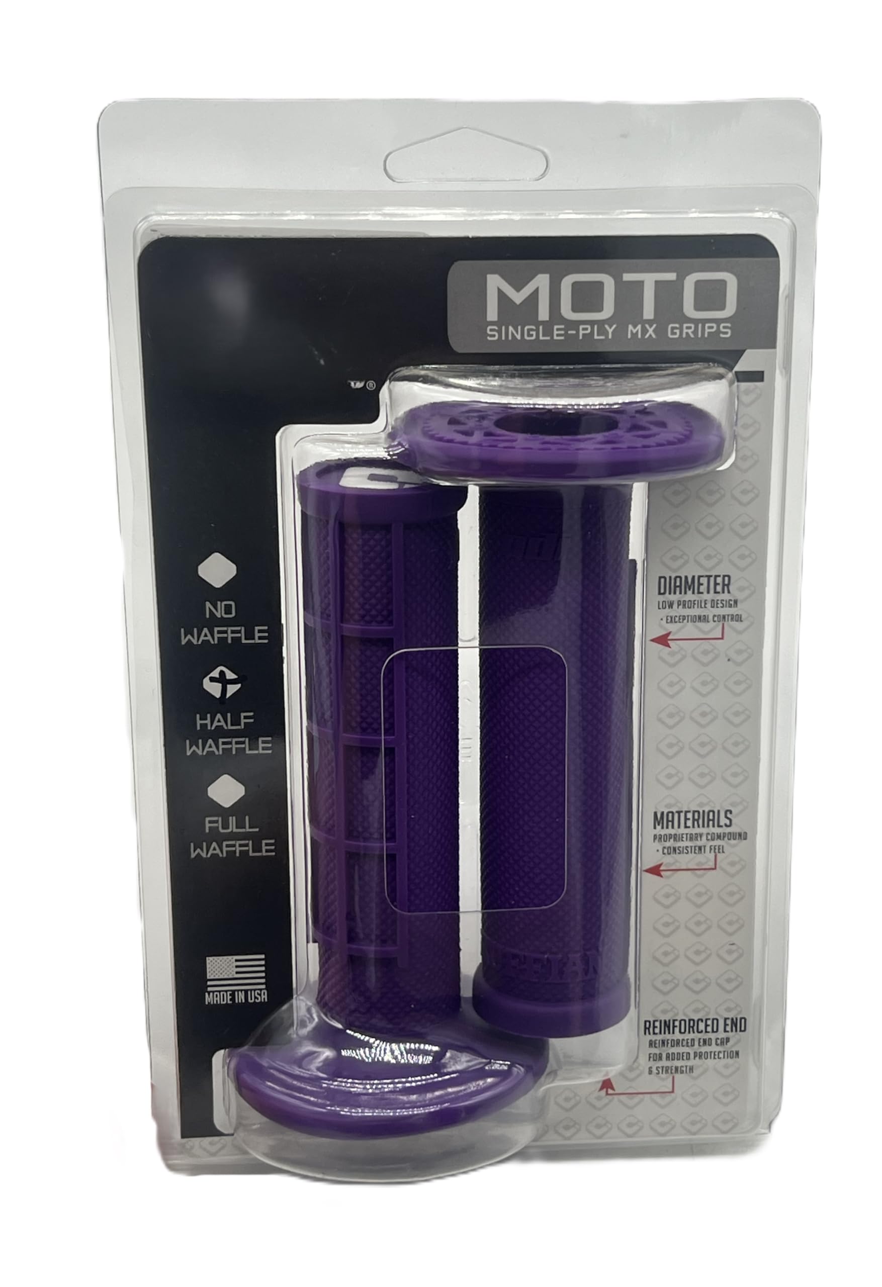 Amazon.com: ODI Ruffian Purple Dirtbike Grips MX Half Waffle