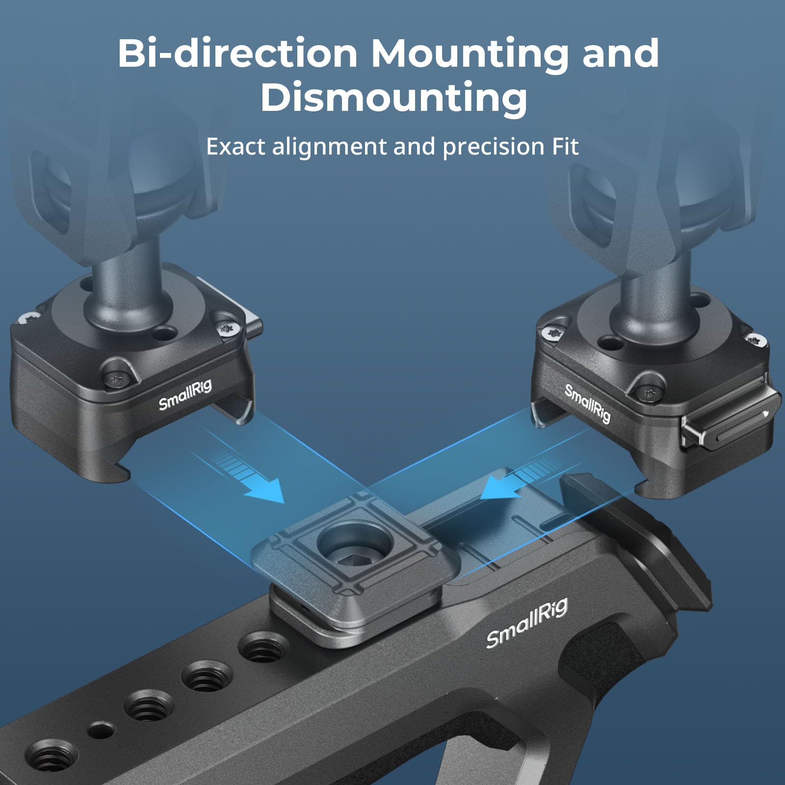SMALLRIG Quick Release Magic Arm mit 360°-Kugelkopf, Gelenkarm mit 1/4”-20 Schrauben & Detachable Locating Pins, Max. Nutzlast 5,5kg / 12,1lbs, für Monitor, Kamerakäfig, HawkLock H21-4488