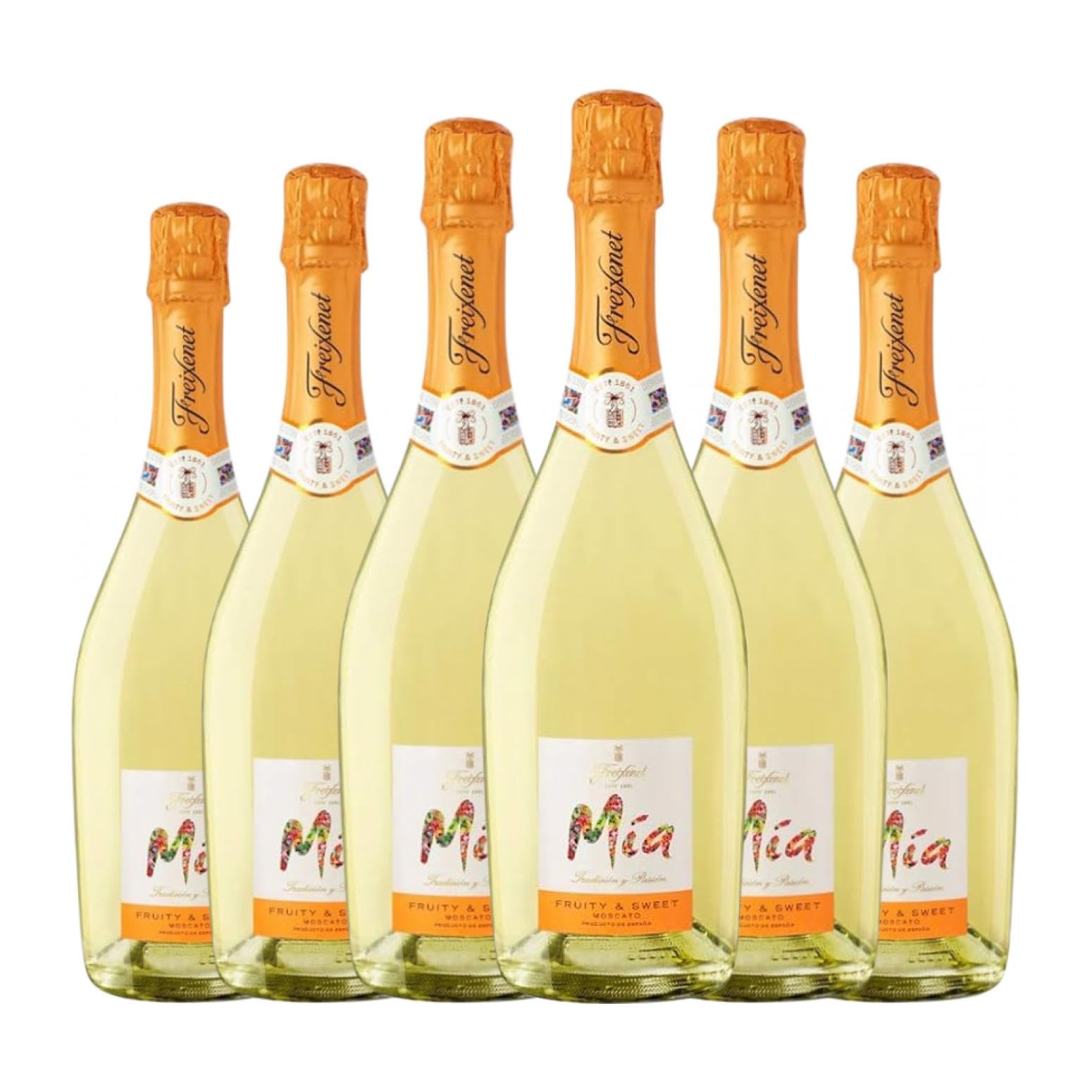 VinoFreixenetMoscato Mía Sparkling Moscato Dulce Penedès 75 cl Espumoso blanco (Caja de 6 Botellas de 75 cl)