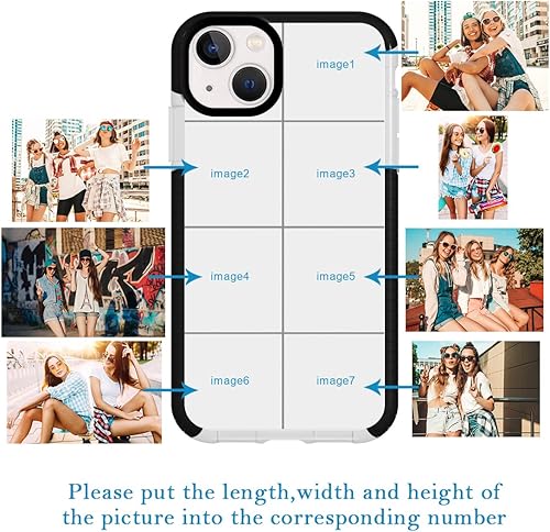 Miniatura 2 de Funda de teléfono personalizada para iPhone 15, diseño de collage de múltiples imágenes, resistente a los golpes, funda protectora de TPU suave,