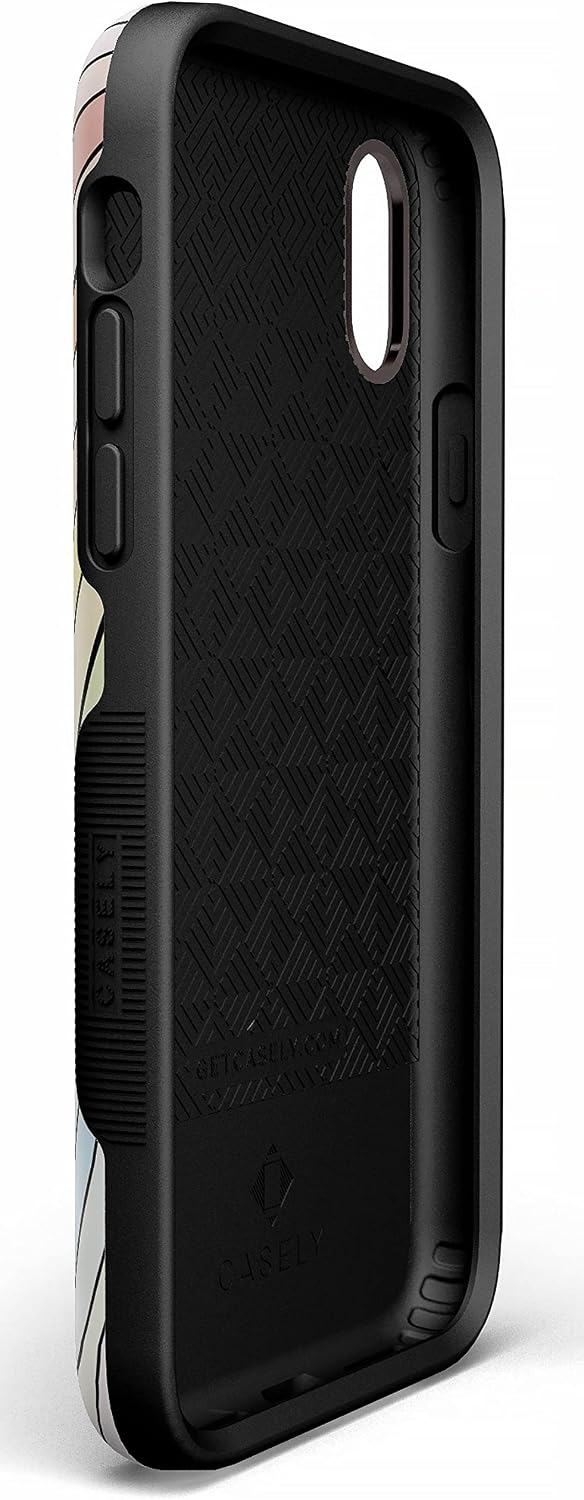 Casely iPhone X/XS Case | Ride The Wave | Pastel Rainbow Lined | Bold Protective Design