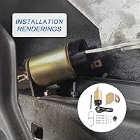 Vista 6 de JDMSPEED Juego de solenoide de manija de puerta afeitada para maletero de 60 libras con diseño de rodillo de calle para abrir las puertas, capós