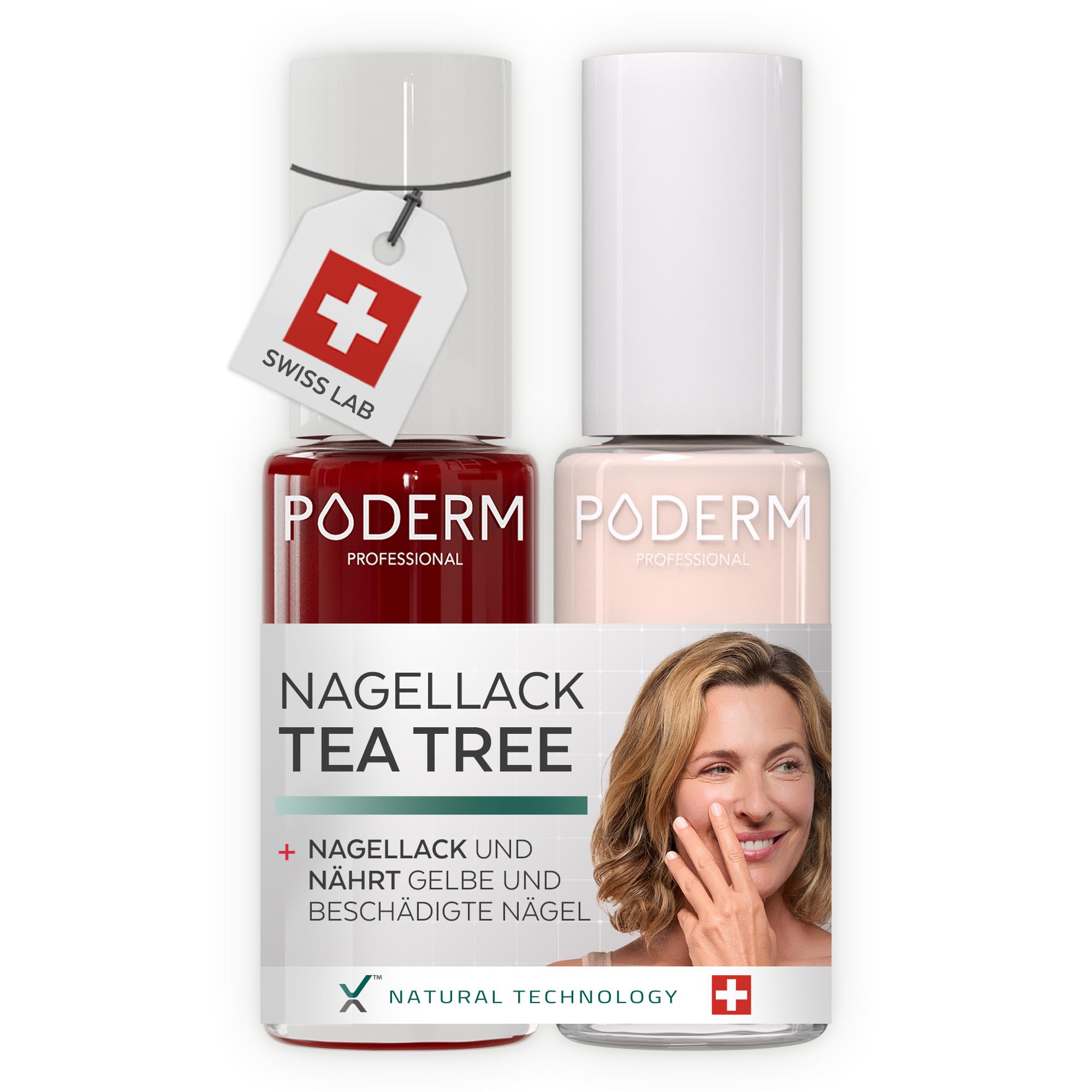 PODERM - Tea Tree Nail Polish Colour Care Raspberry
