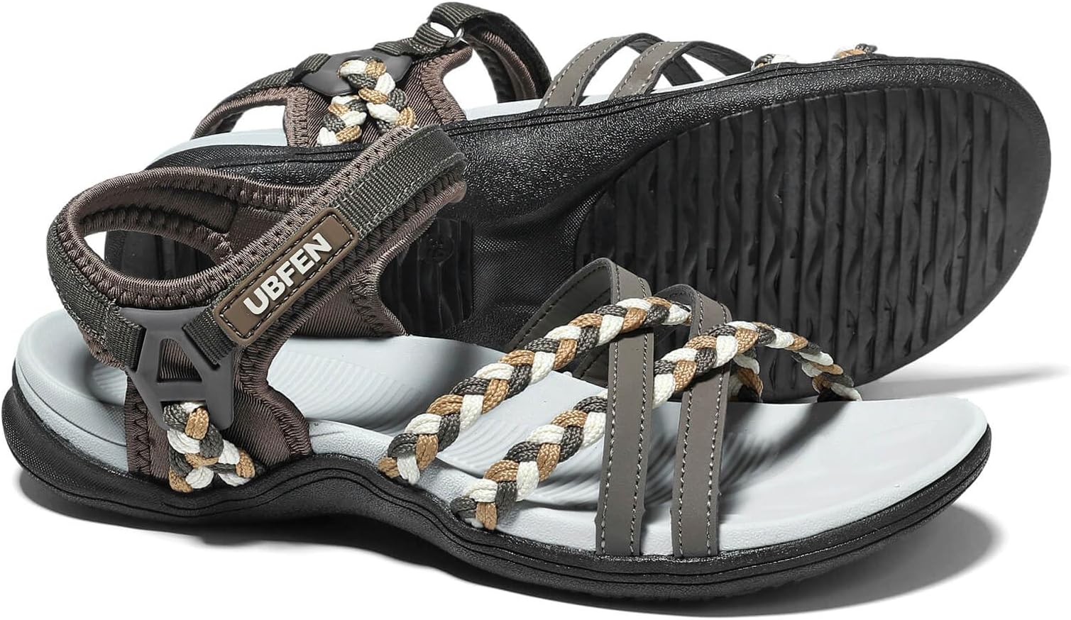 Womens Hiking Comfort Sport Sandals Beach Vacation Camping Casual Sport Sandals with Adjustable Straps and Arch Support