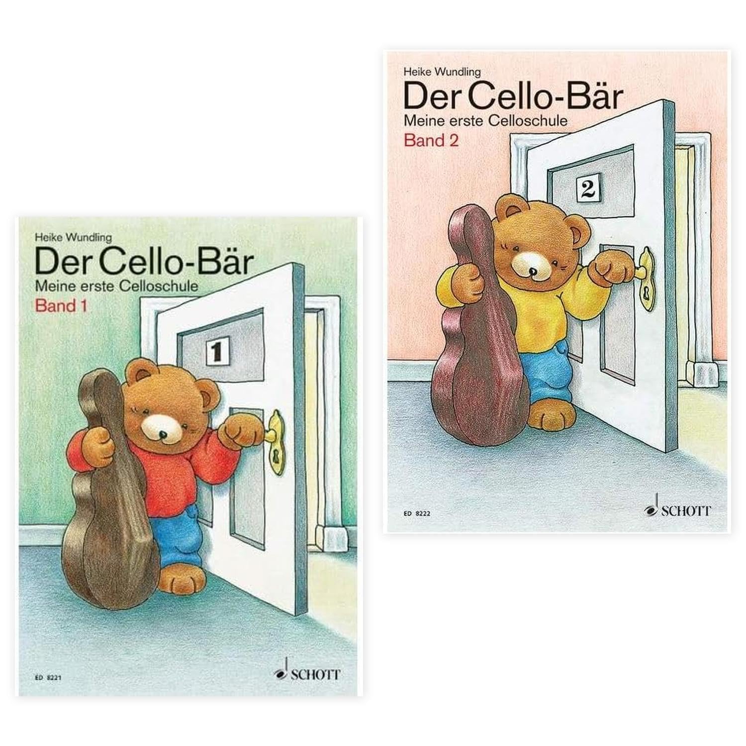 Der Cello-Bär 1 und 2 (Starterset) von Heike Wundling Band 1 und Band 2 - ISBN 9783795754556, 9783795754563 + Soundman Kolophonium für Cello