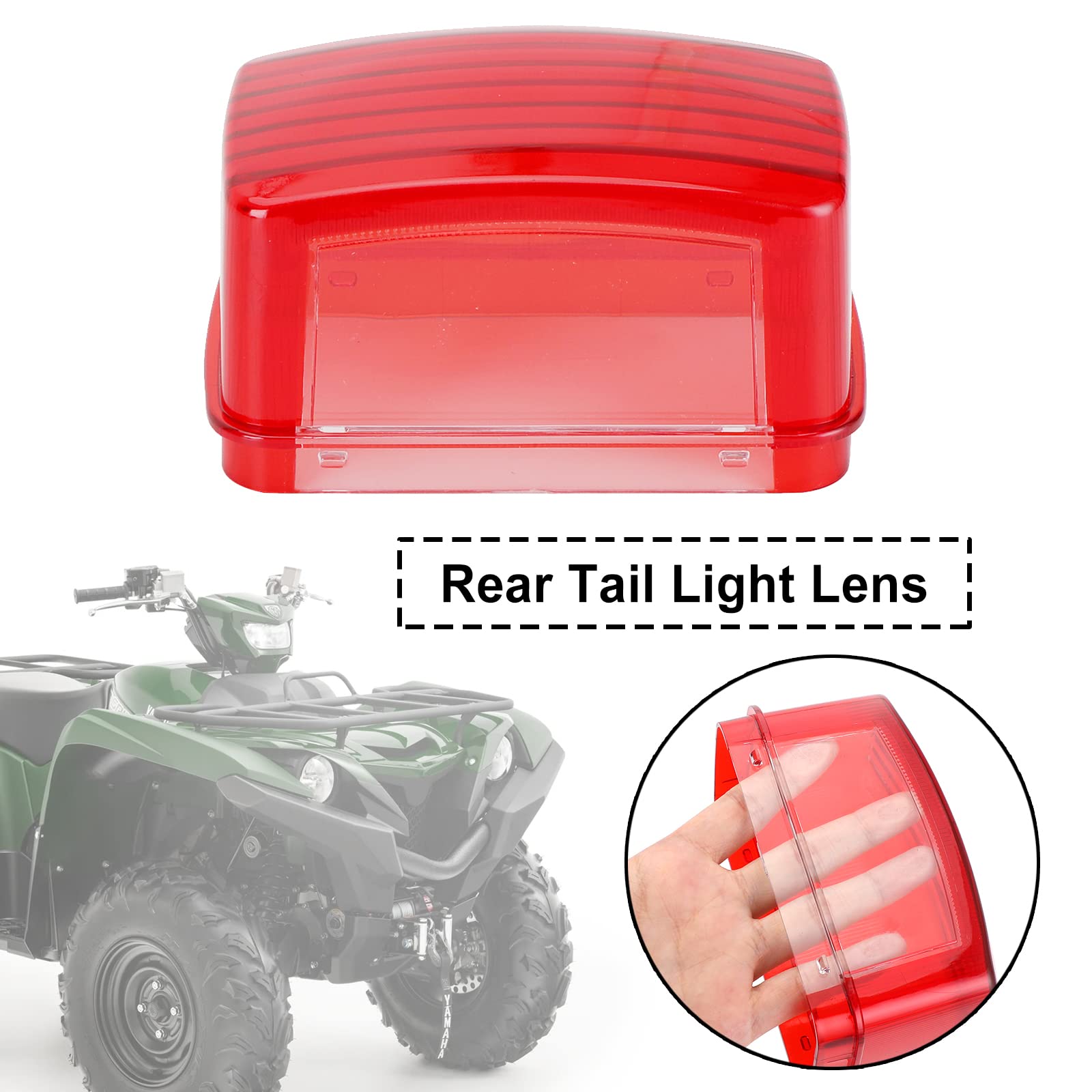 Frezon Rear Tail Light Lens For Yamaha Bear Tracker 250 2003-2004,Big Bear 400 2003-2012/250 2007-2009,Bruin 250 2005-2006/350 2004-2006,Grizzly 350 2007-2014/400 2007-2008/450 2007-2014