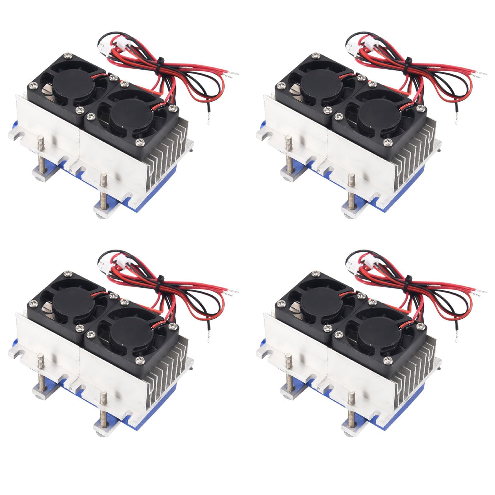 Hndhbfgrt 4X 144W Thermoelectric Peltier Refrigeration Cooler 12V Semiconductor Air Conditioner Cooling System DIY Kit
