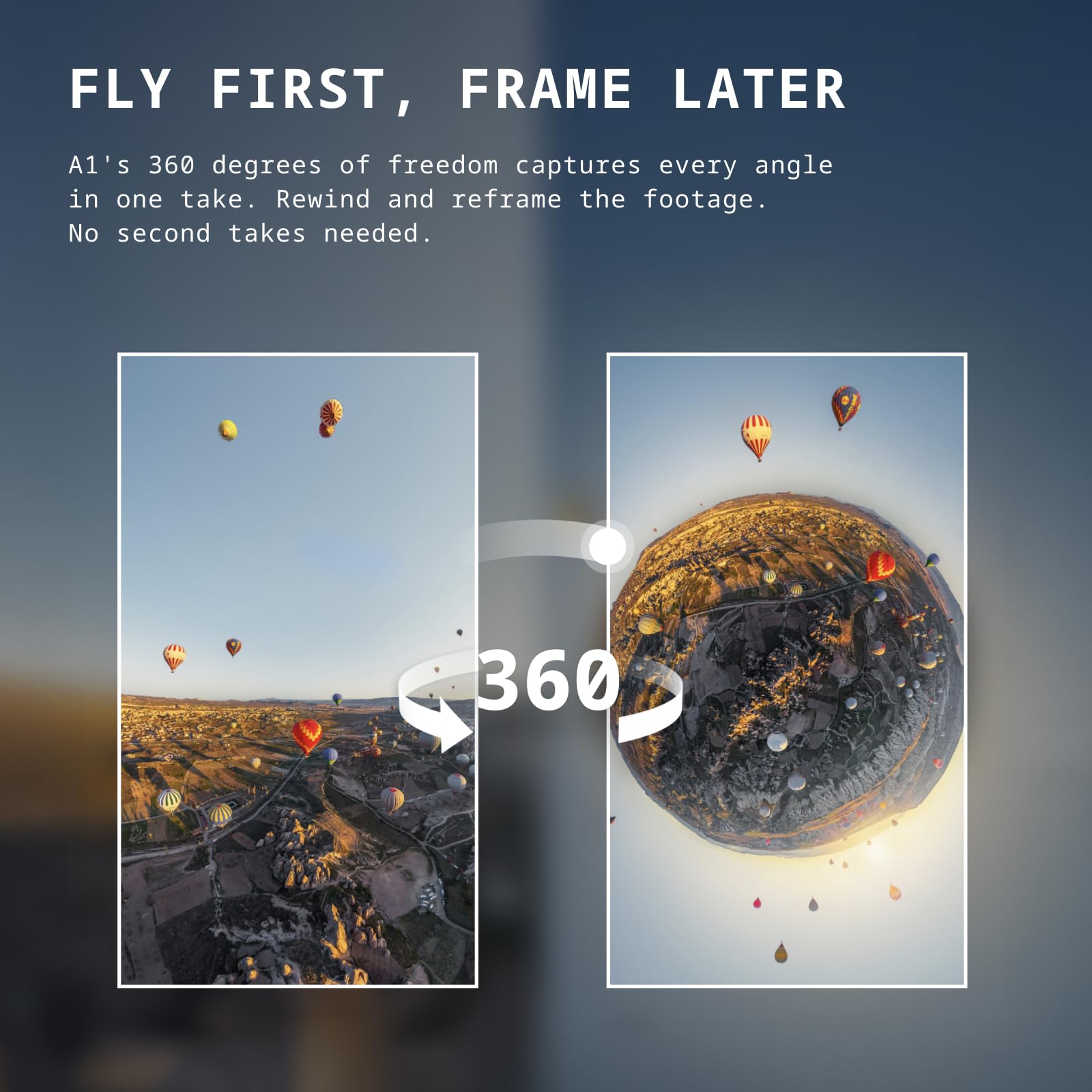 Antigravity A1 Pack Infinity (3 batterie ad alta capacità) – Drone 360 8K per voli immersivi, Punta e vola, anticollisione, Deep Track, ritorno automatico, trasmissione a 10 km, editing automatico