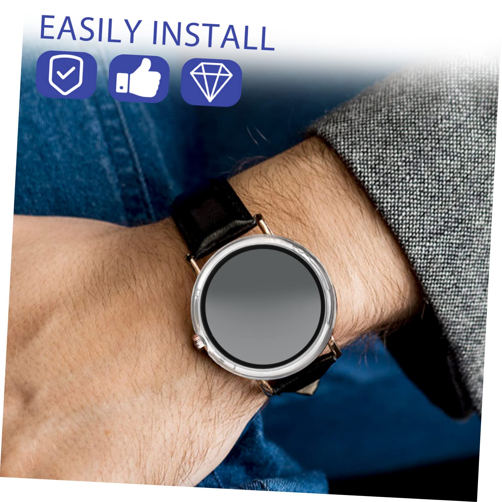 UKCOCO 3pcs Pc with Membrane Shell Watch Protective Film Screen Protector for Watch Watches Watch Screen Frames Watch Bumper Case Cover Housing Inclusive