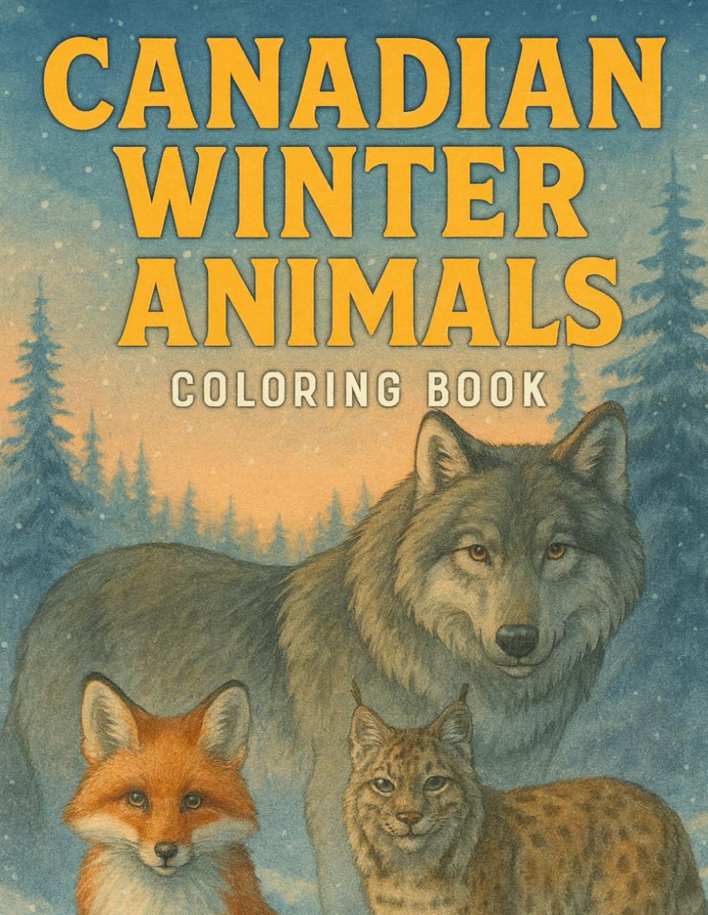Canadian Winter Animals: Coloring Book (Wild North: Winter Wildlife Collection)